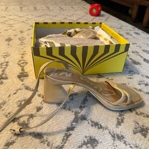 Circus by Sam Edelman Gold Block Heel Sandals